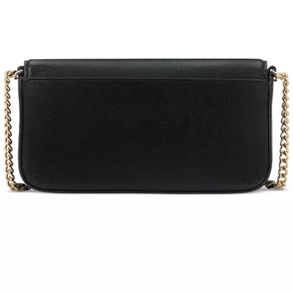 Kate Spade nwt black Devin Saffiano Fold Flap Crossbody Bag - Picture 5 of 6